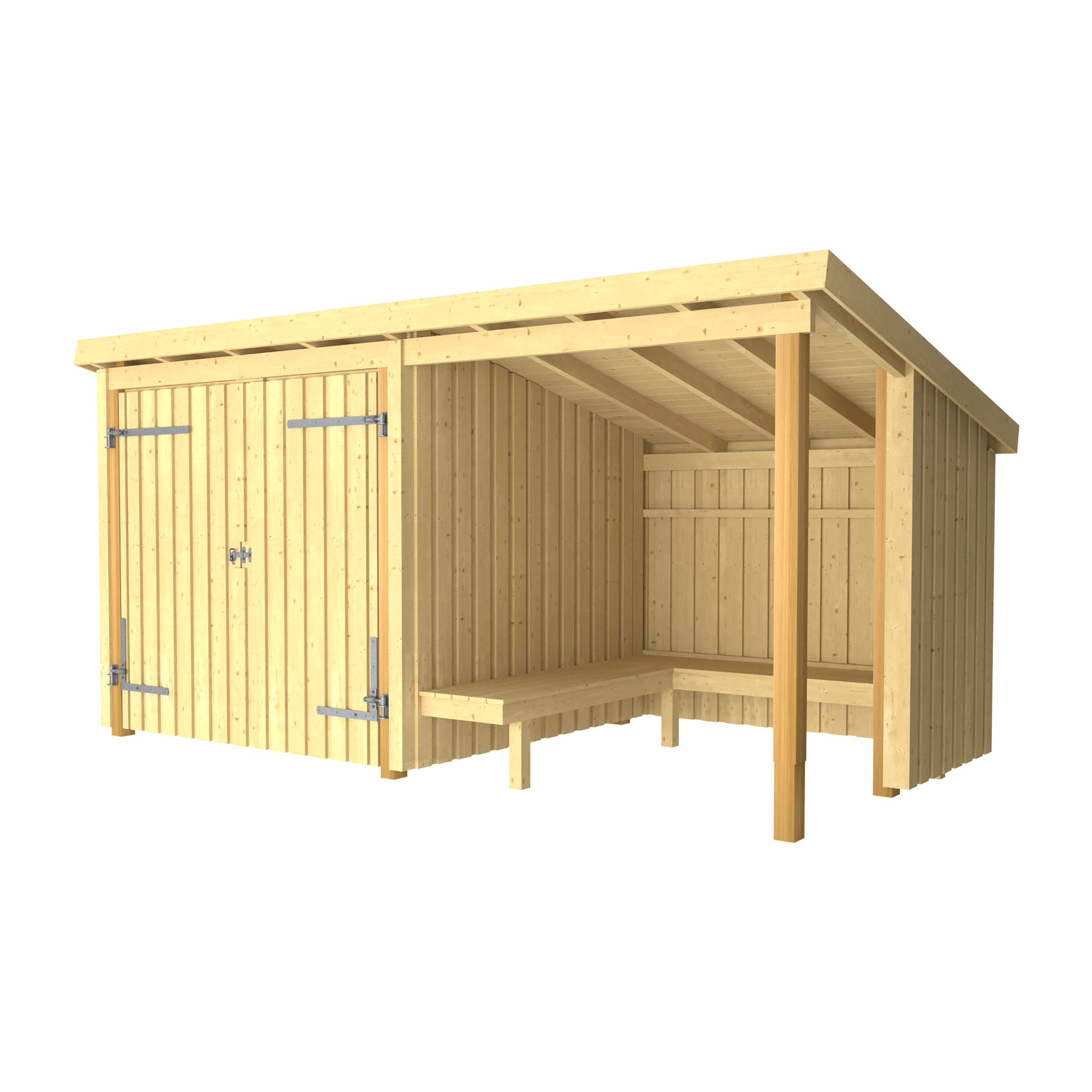 Eldstuga PLUS Nordic 9,5 m2 Med Dubbeldörr