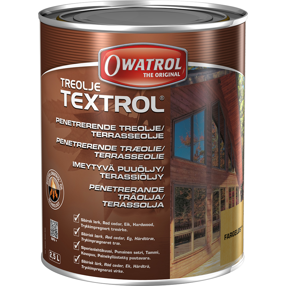 Terassolja Owatrol Textrol Volym: 2,5 Liter