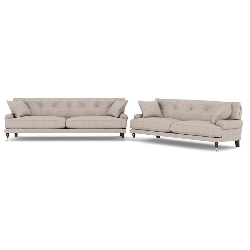 Soffgrupp Scandinavian Choice Andrew 3-sits+2-sits Beige/Mässing