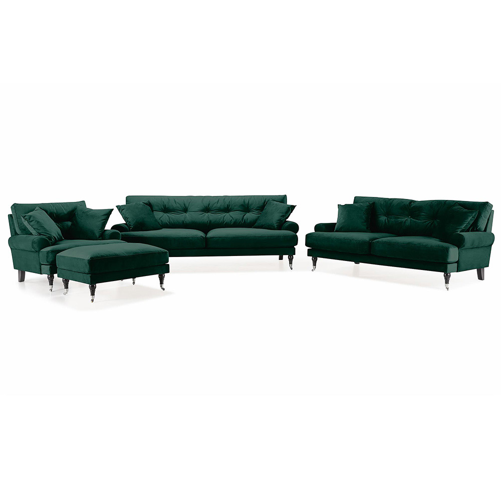 Soffgrupp Scandinavian Choice Andrew Sammet Mörkgrön/Krom