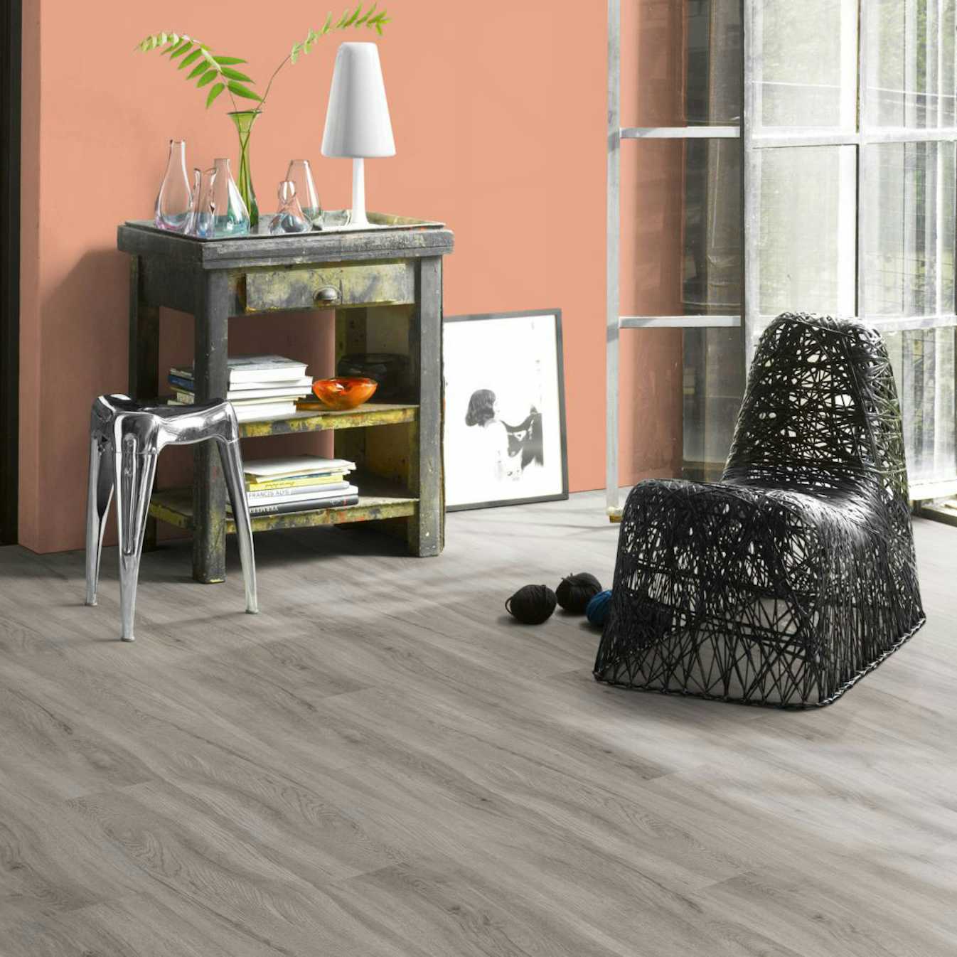 Golv Vinyl Vinylgolv Parador Basic 5.3 Ek Pastellgrå 1743005