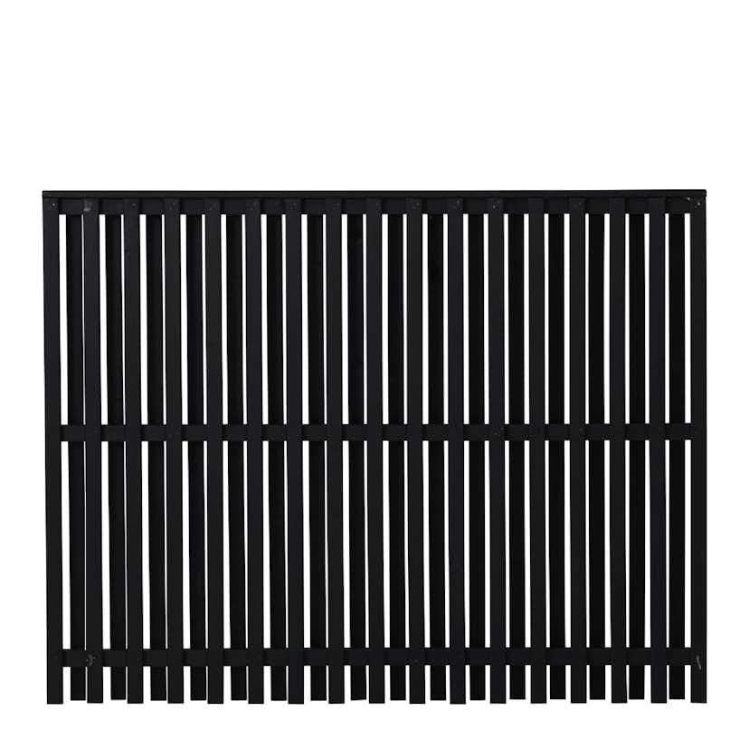 Staket PLUS Nagano Grundmålad Svart 80×140 cm
