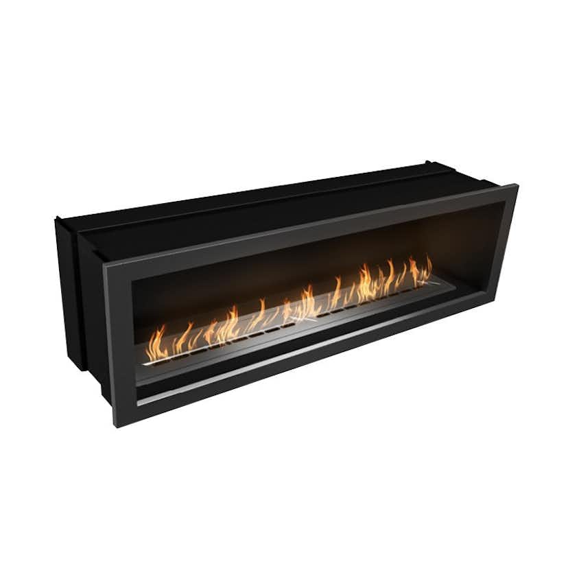 Etanolkamin Icon Fires Slimline Firebox SFB Borstat stål, B: 1650 mm