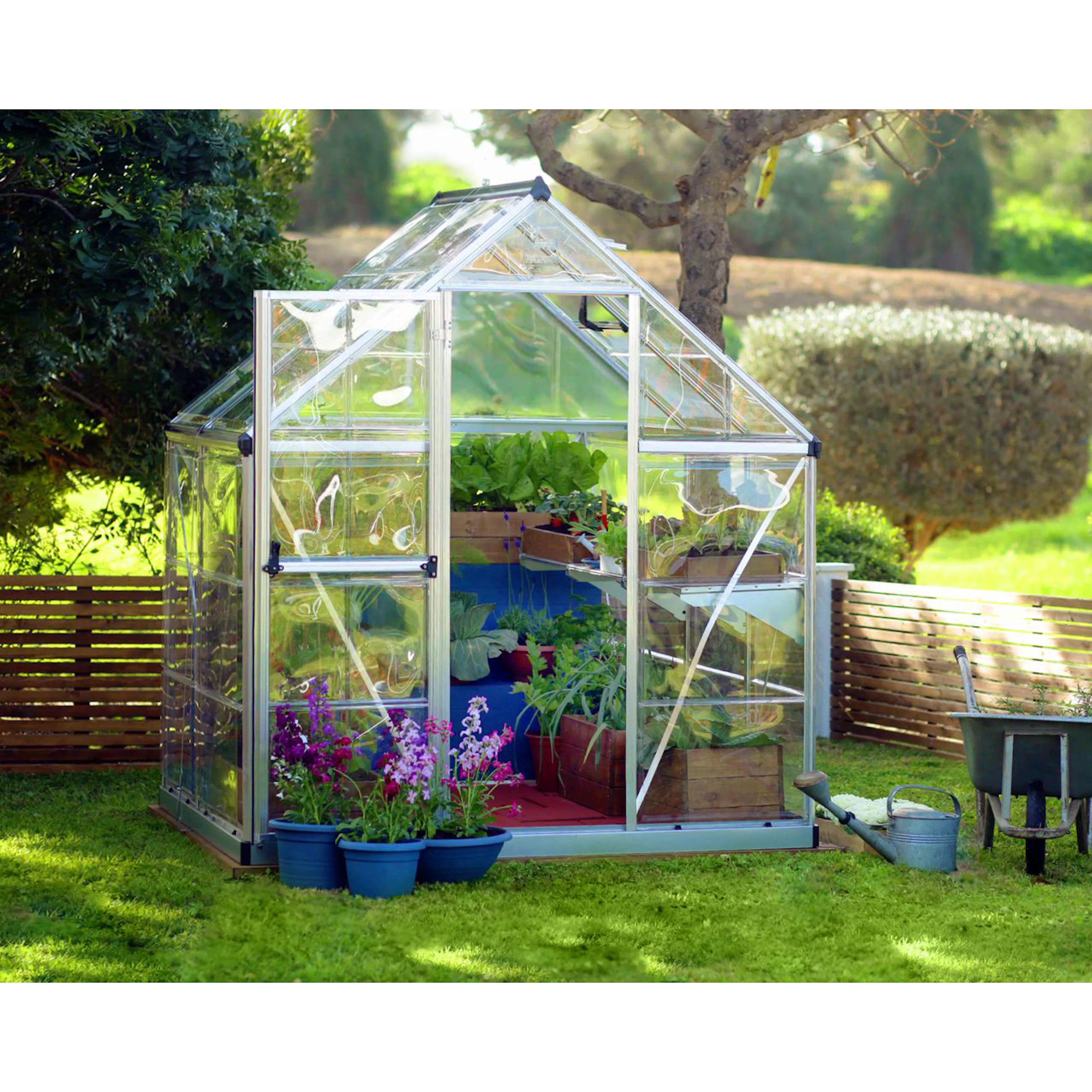Växthus Canopia by Palram Harmony Aluminiumram med UV-Skyddad Polykarbonat & Ventilationsfönster, 2,3 m²