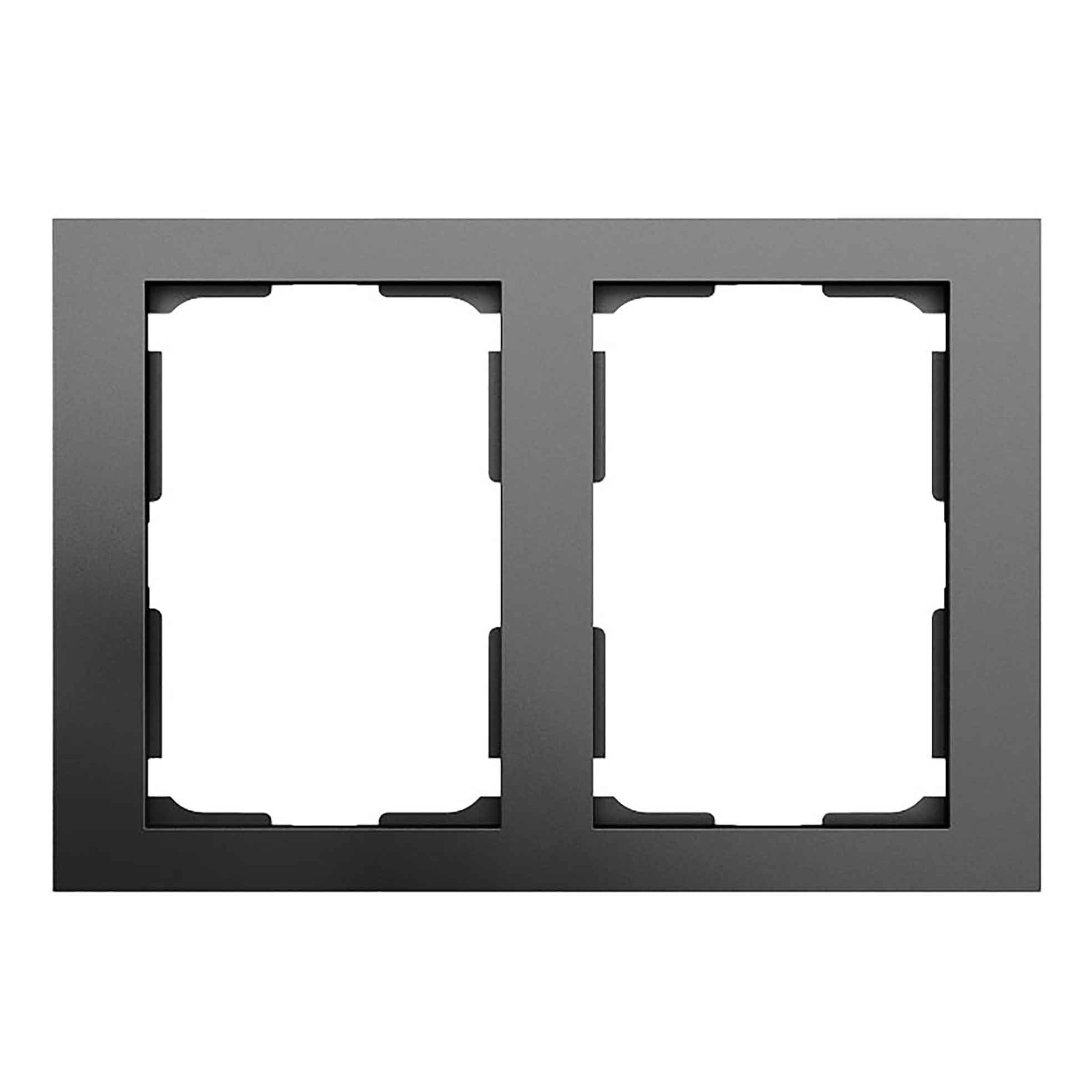 Kombiram Elko Plus 2-Vägsuttag 2-Fack Svart