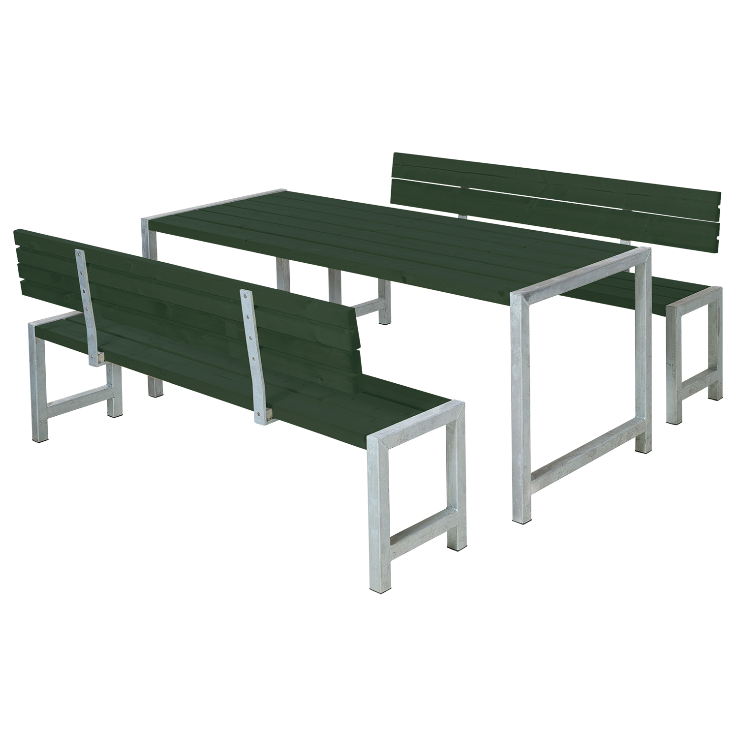 Picknickbord PLUS 186 cm Grön Med ryggstöd