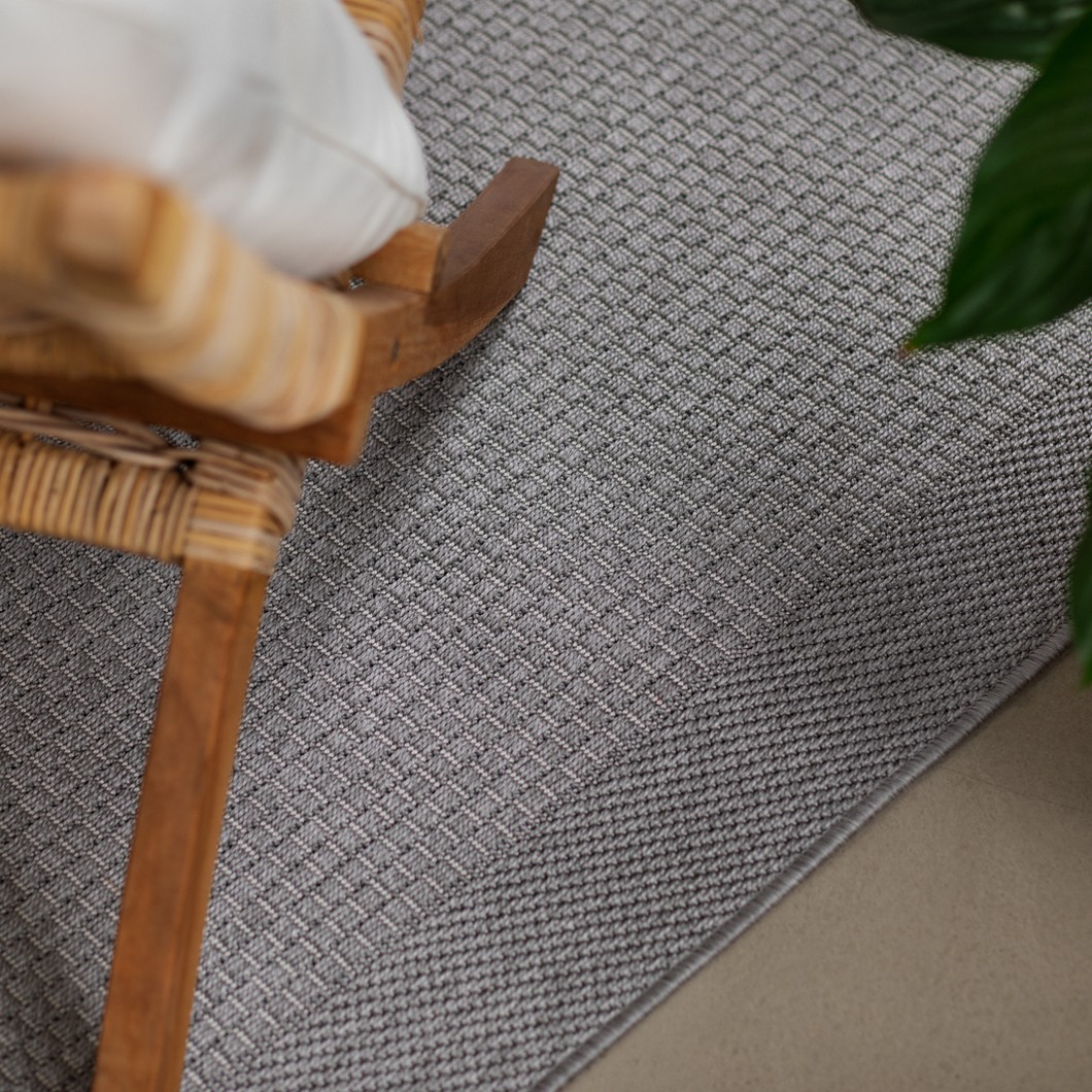 Utomhusmatta KM Carpets Miami Kvadrat Grå, 240x240 cm 18702