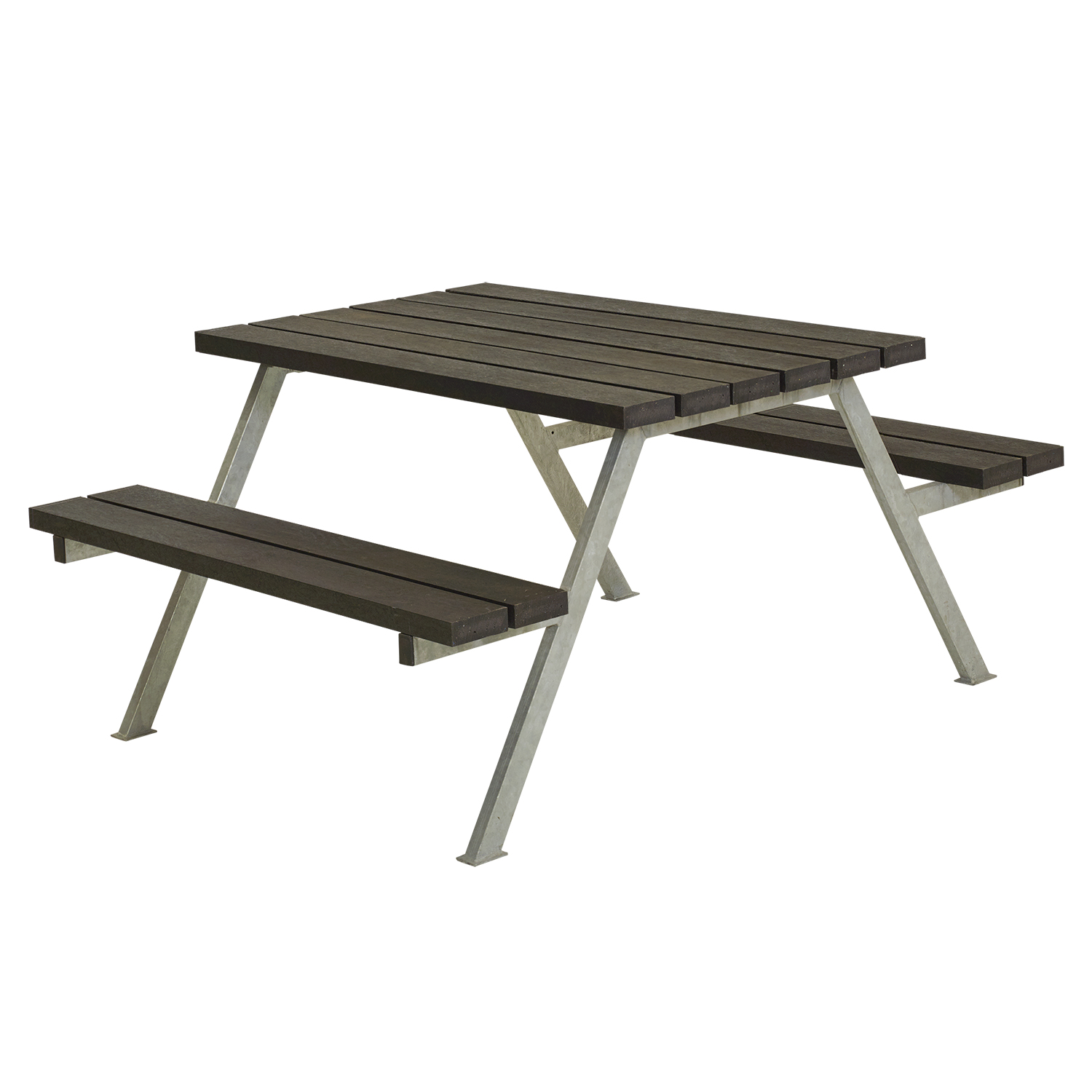 Picknickbord PLUS Alpha 118 cm ReTex Utan ryggstöd, Svart