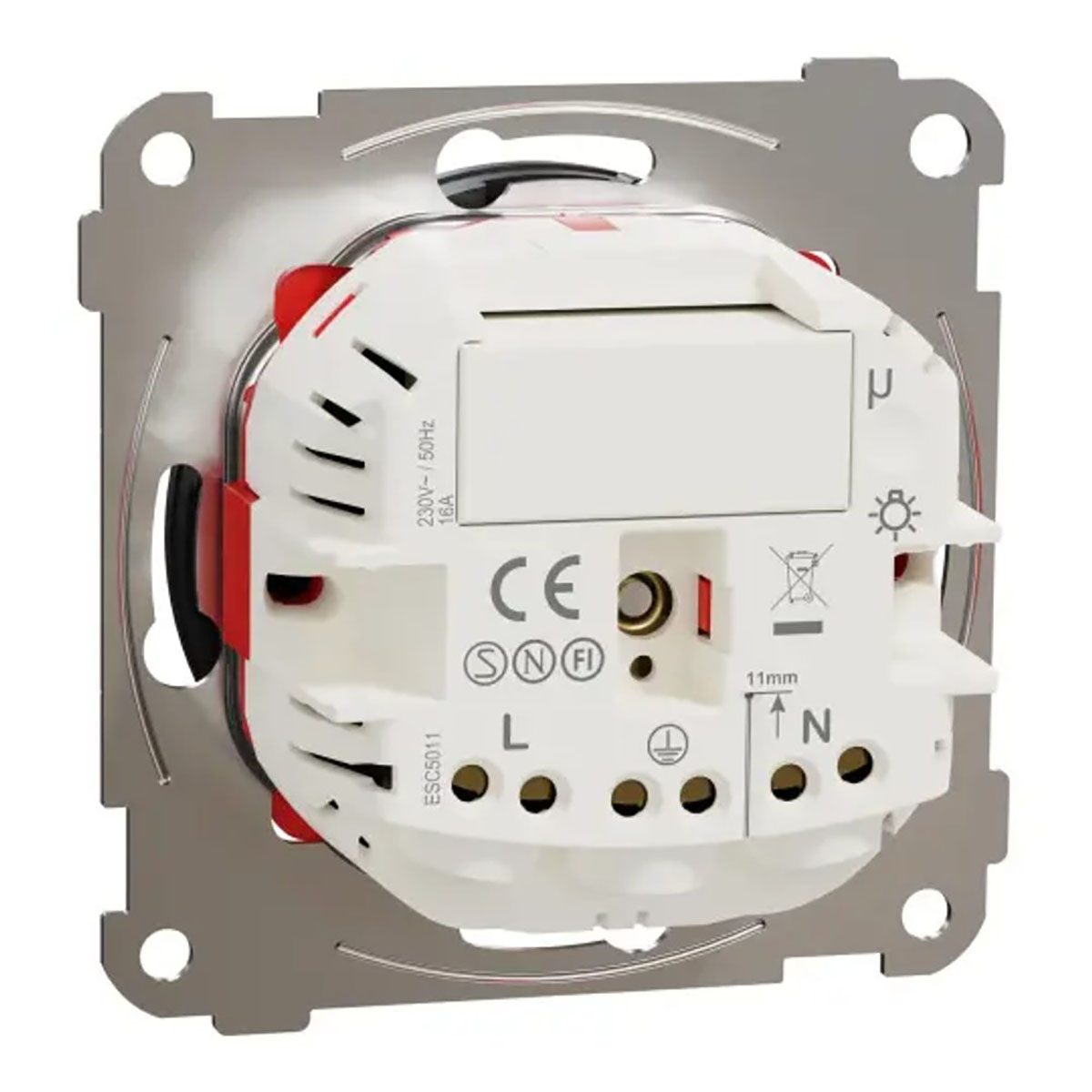 Timer Eluttag Elko One Infälld 1-Vägs Jordad med Timer