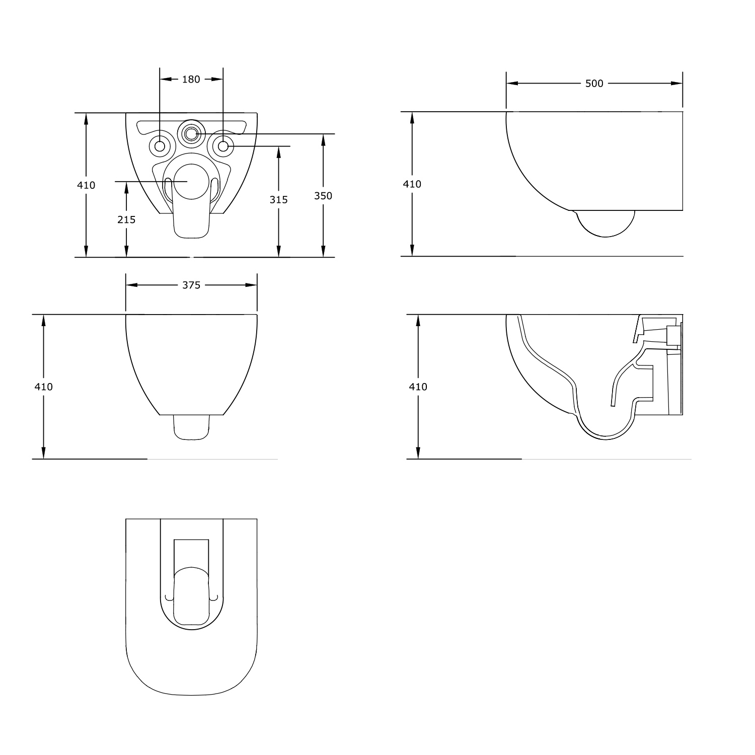 Vägghängd Toalettstol Miller Badrum Rimless
