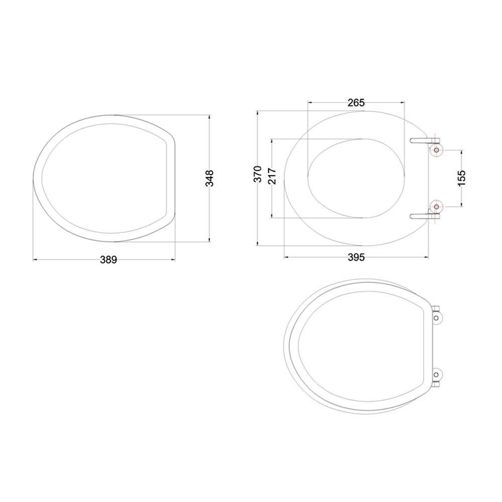 Toalettstol Burlington P2 Låg 520 mm med Mjukstängande Sits