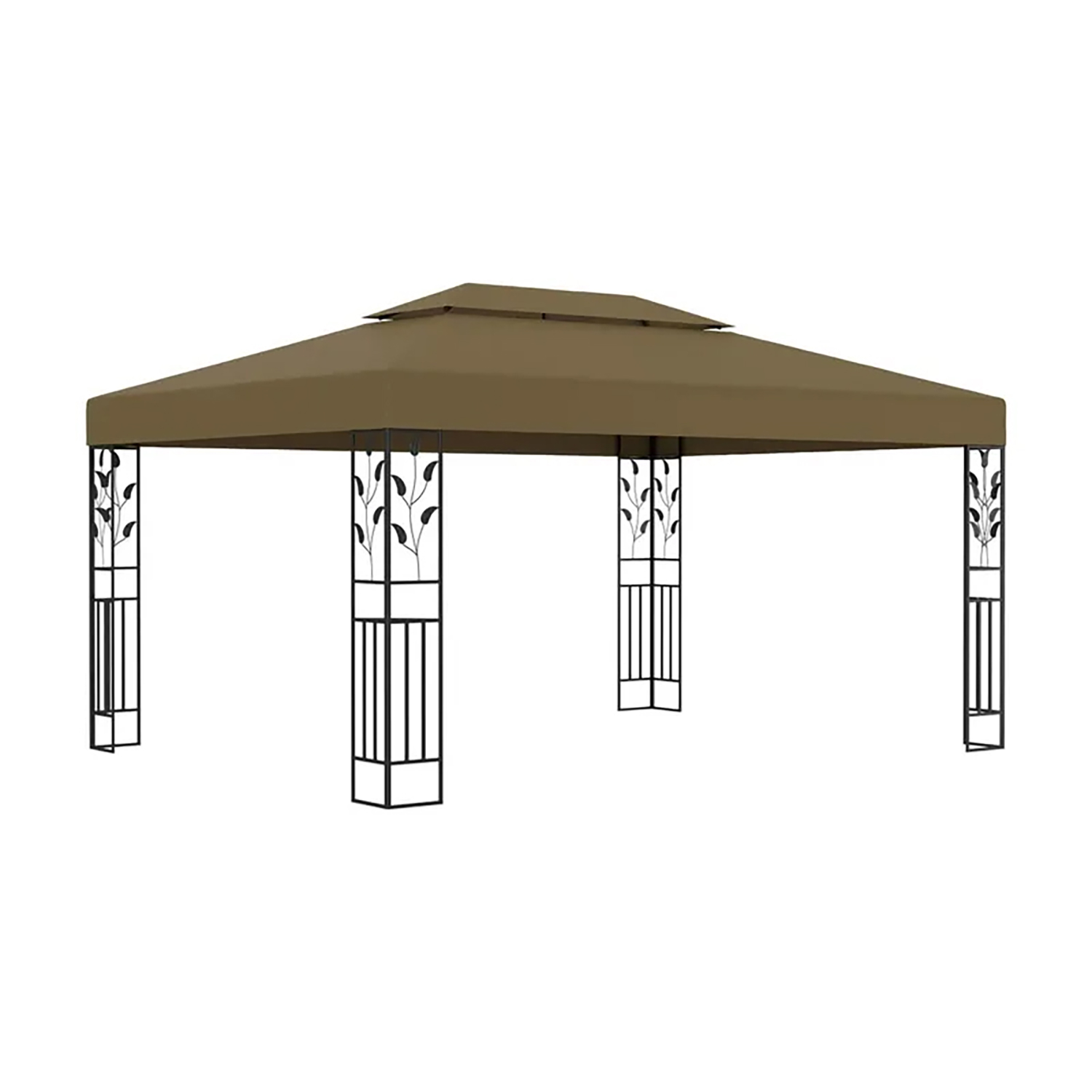 Paviljong vidaXL Blad Dubbel 3x4m Brun