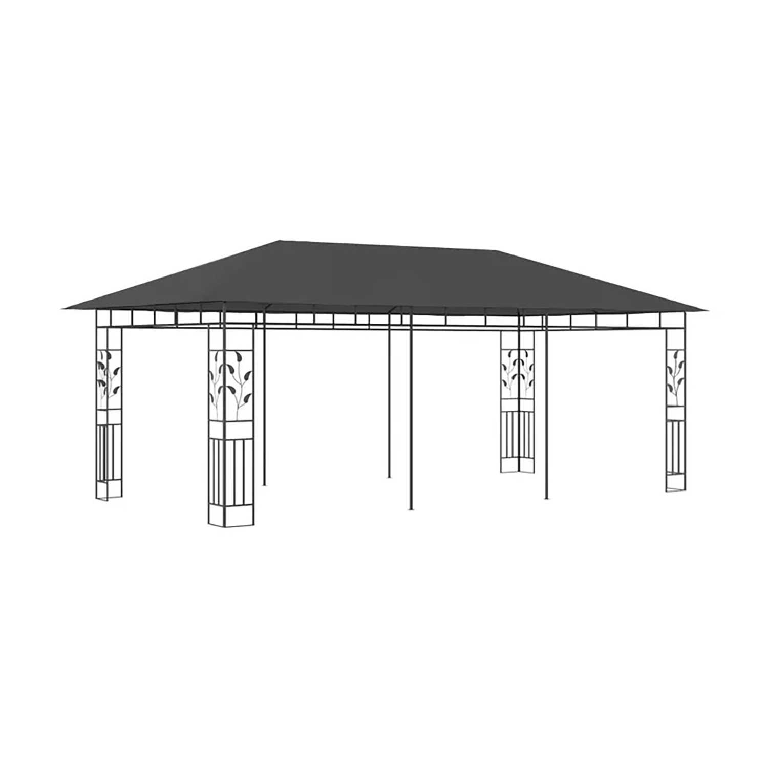Paviljong vidaXL Blad med Myggnät 3x6m Grå