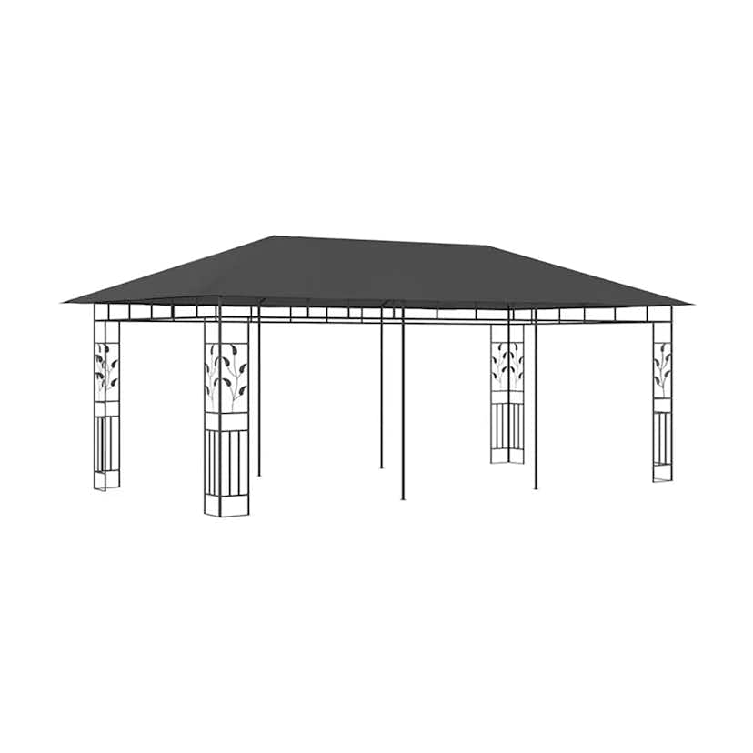 Paviljong vidaXL Blad med Myggnät 3x6m Grå