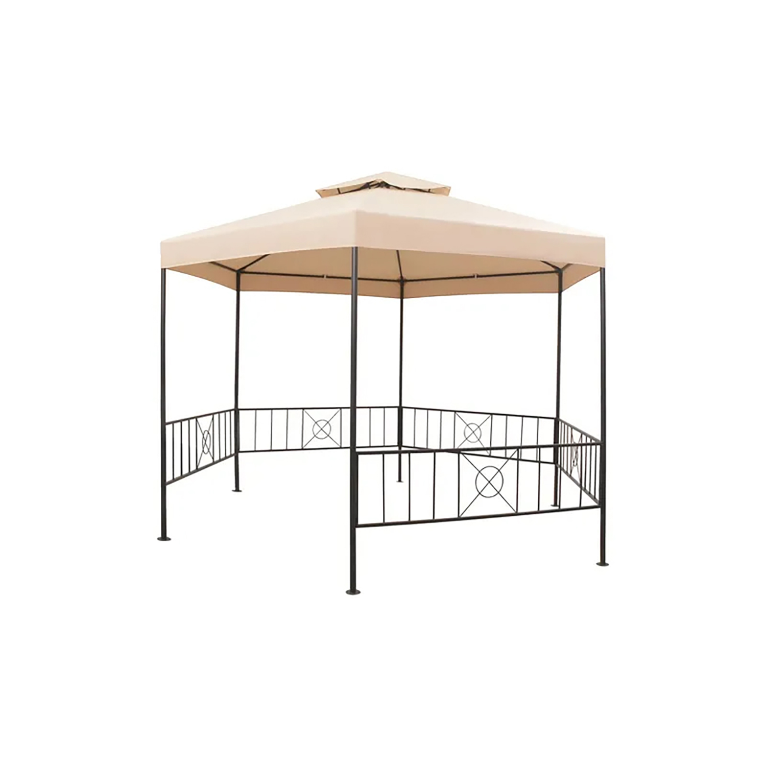 Paviljong vidaXL Hexagonal Beige