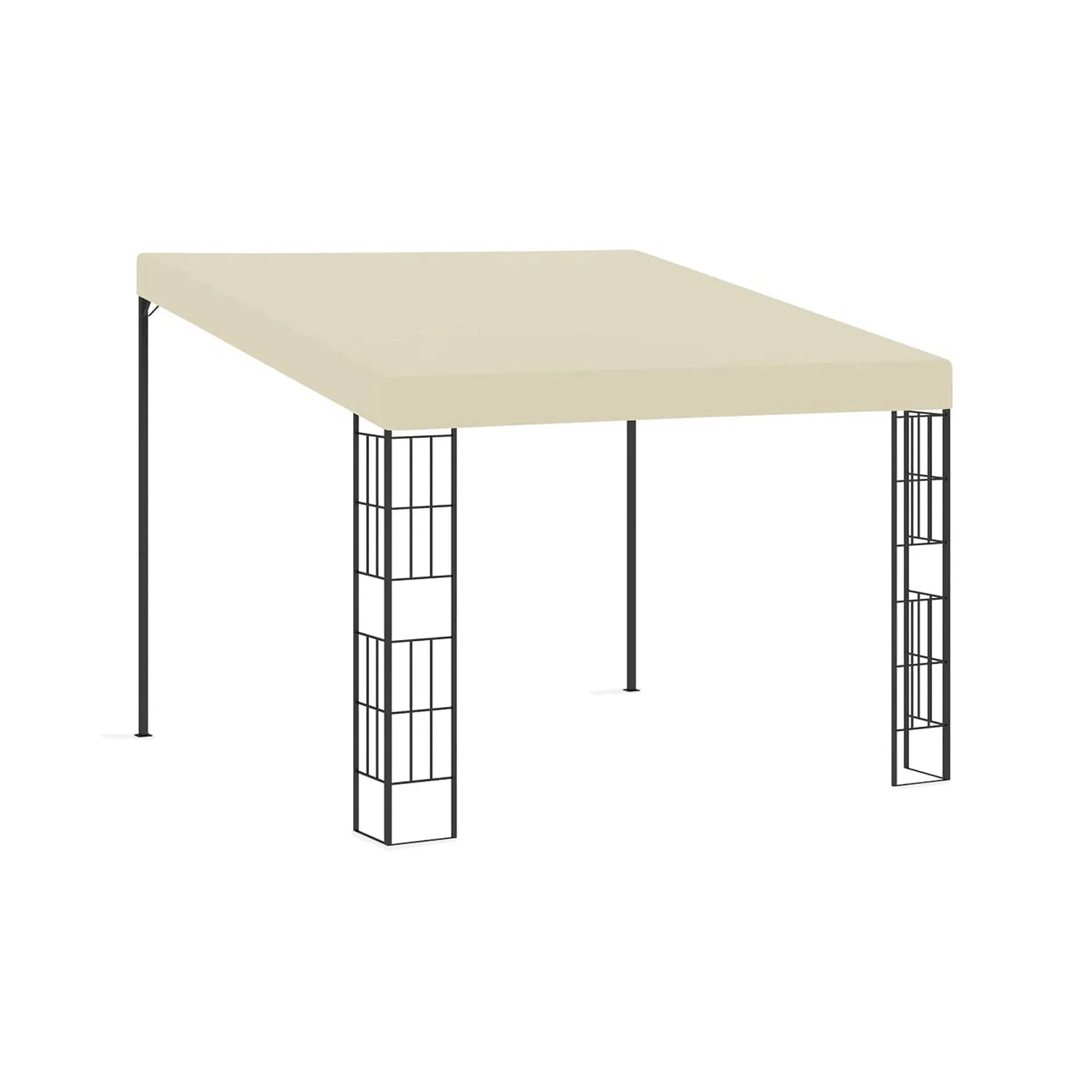 Paviljong vidaXL Väggmonterad Rut 3x3m Kräm
