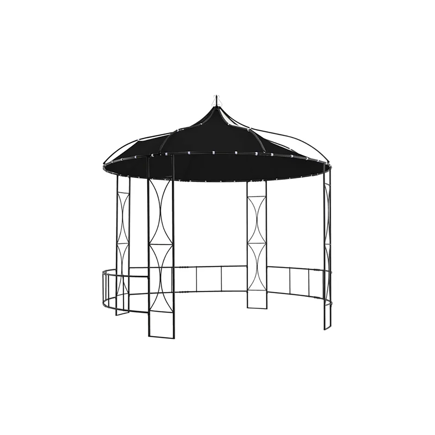 Paviljong vidaXL Ø3M Svart