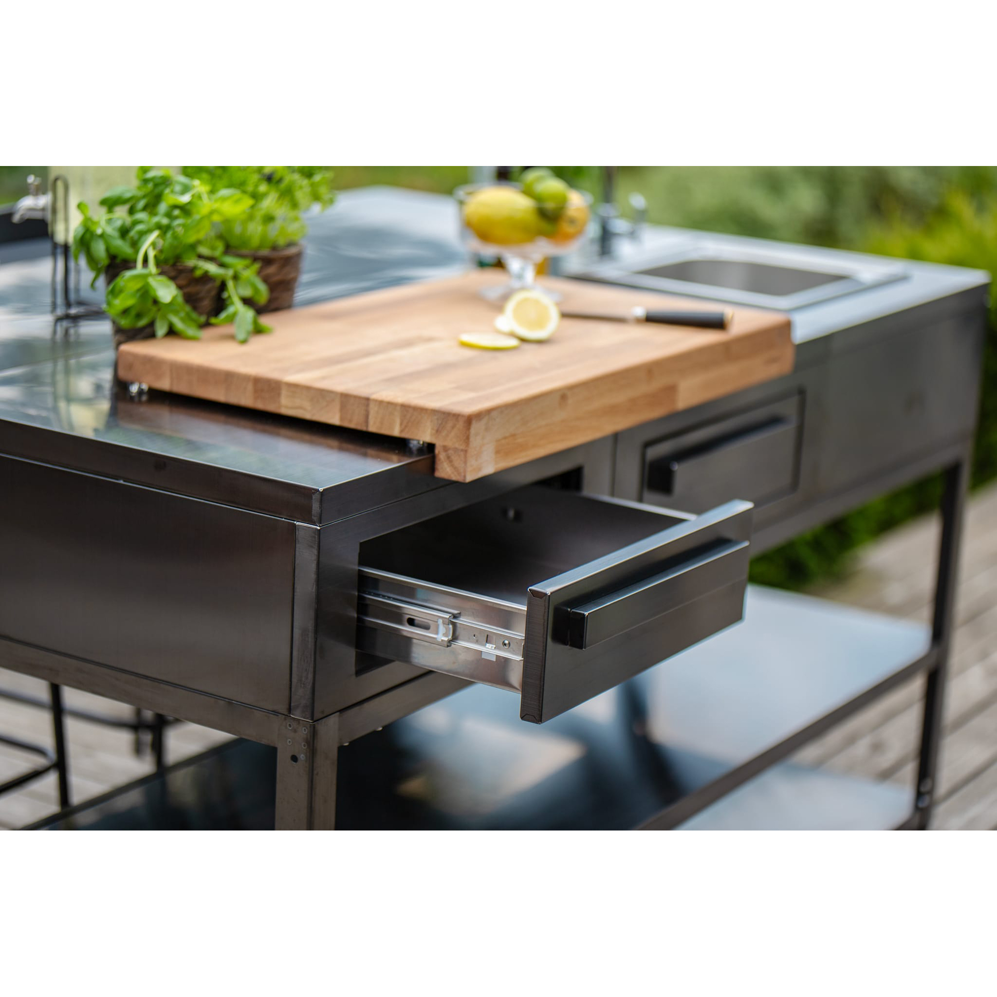 Förvaringsmodul med arbetsbänk Myoutdoorkitchen Nordic Line