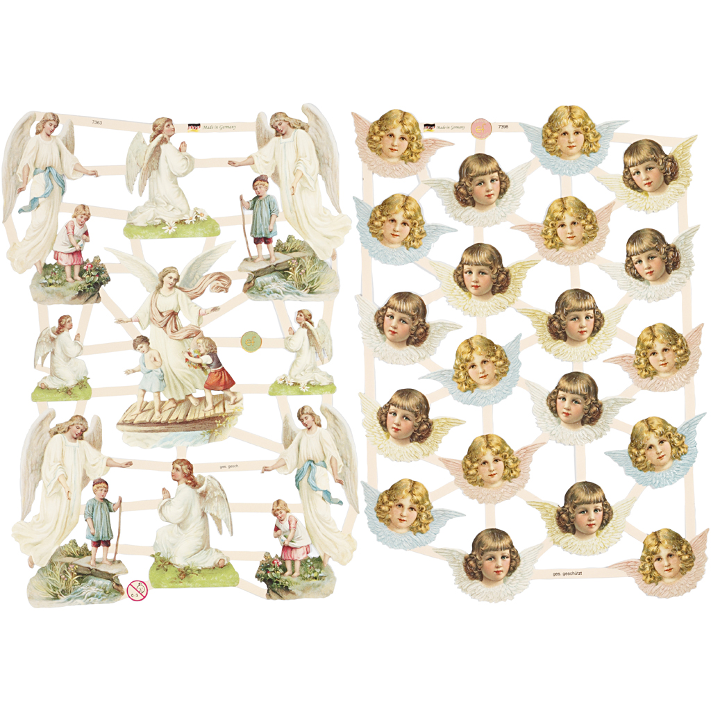 Bokmärken Creativ Company Nostagiska Änglar 165x235 cm 2 Ark/1 Förp