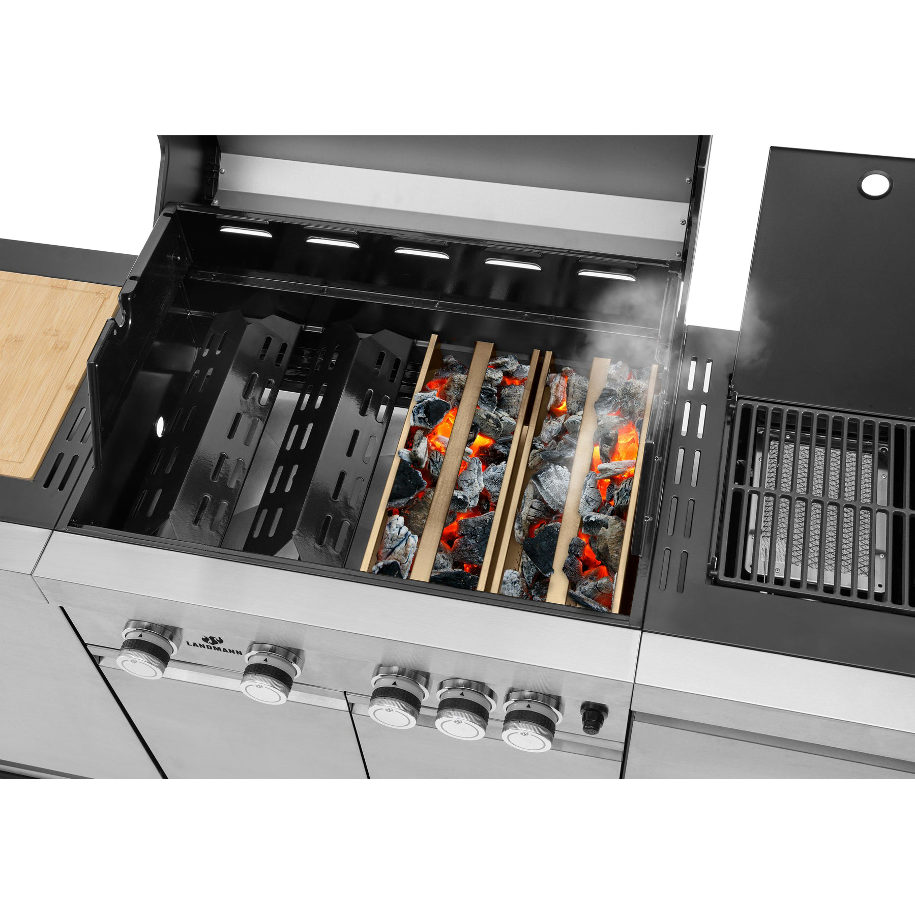 Gasol-/Kolgrill Landmann Avalon Hybrid Kitchen 4.1 MaxX