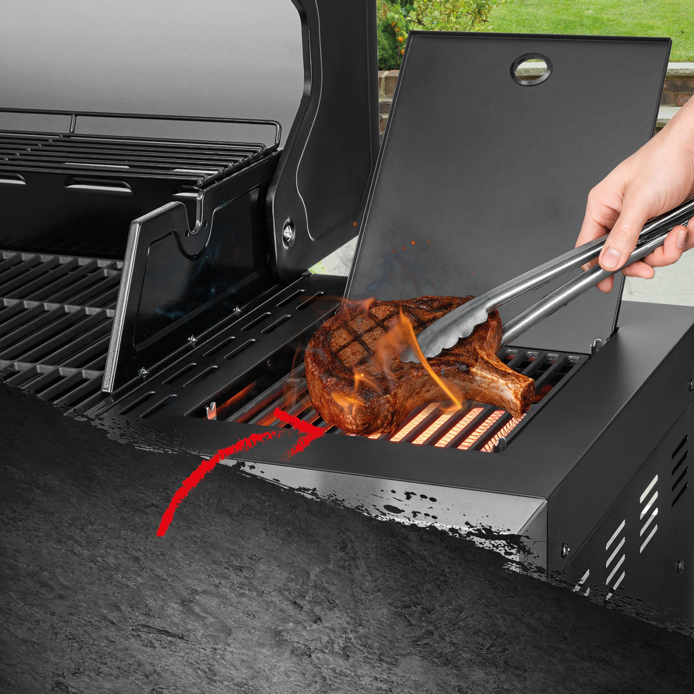Gasol-/Kolgrill Landmann Avalon Hybrid Kitchen 4.1 MaxX
