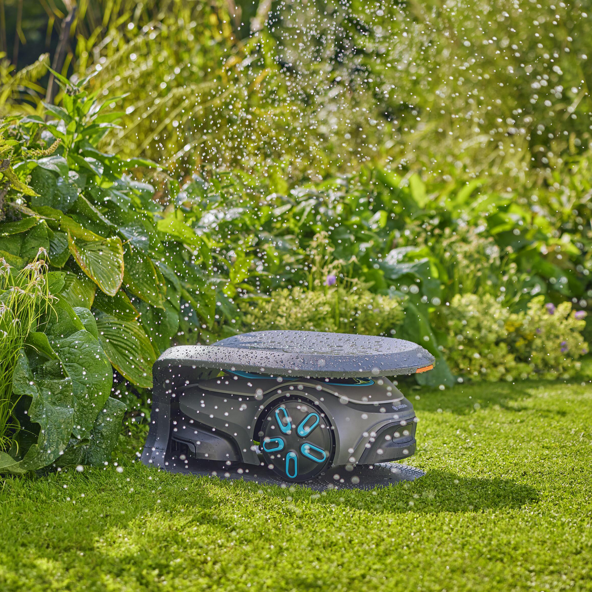 Robotgräsklippare Gardena Smart Sileno Sense 400 Utan Slinga Premiumpaket Med Robothus, Reservkniv & Borste