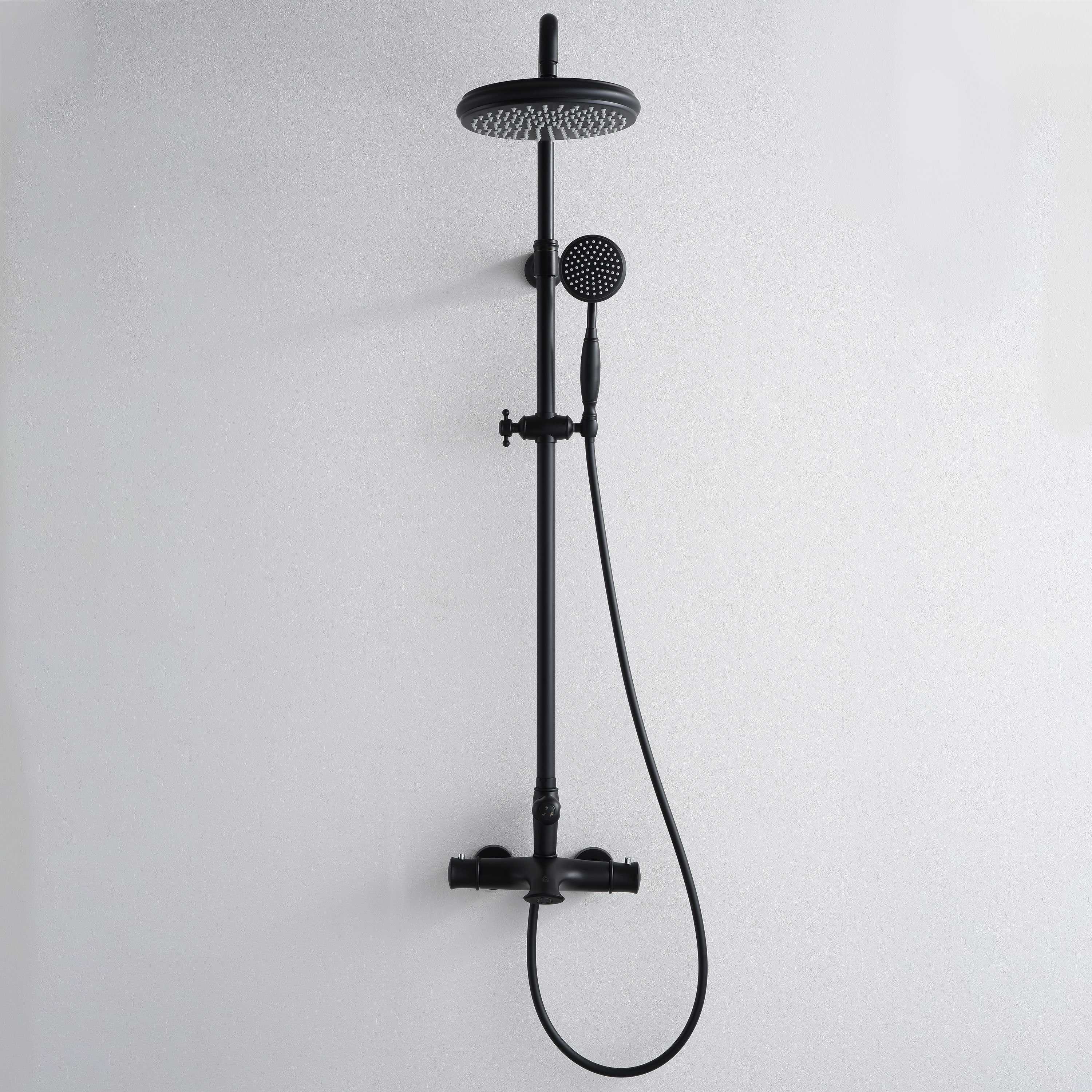 Takduschset Bathlife Ebb med Badkarsblandare Mattsvart