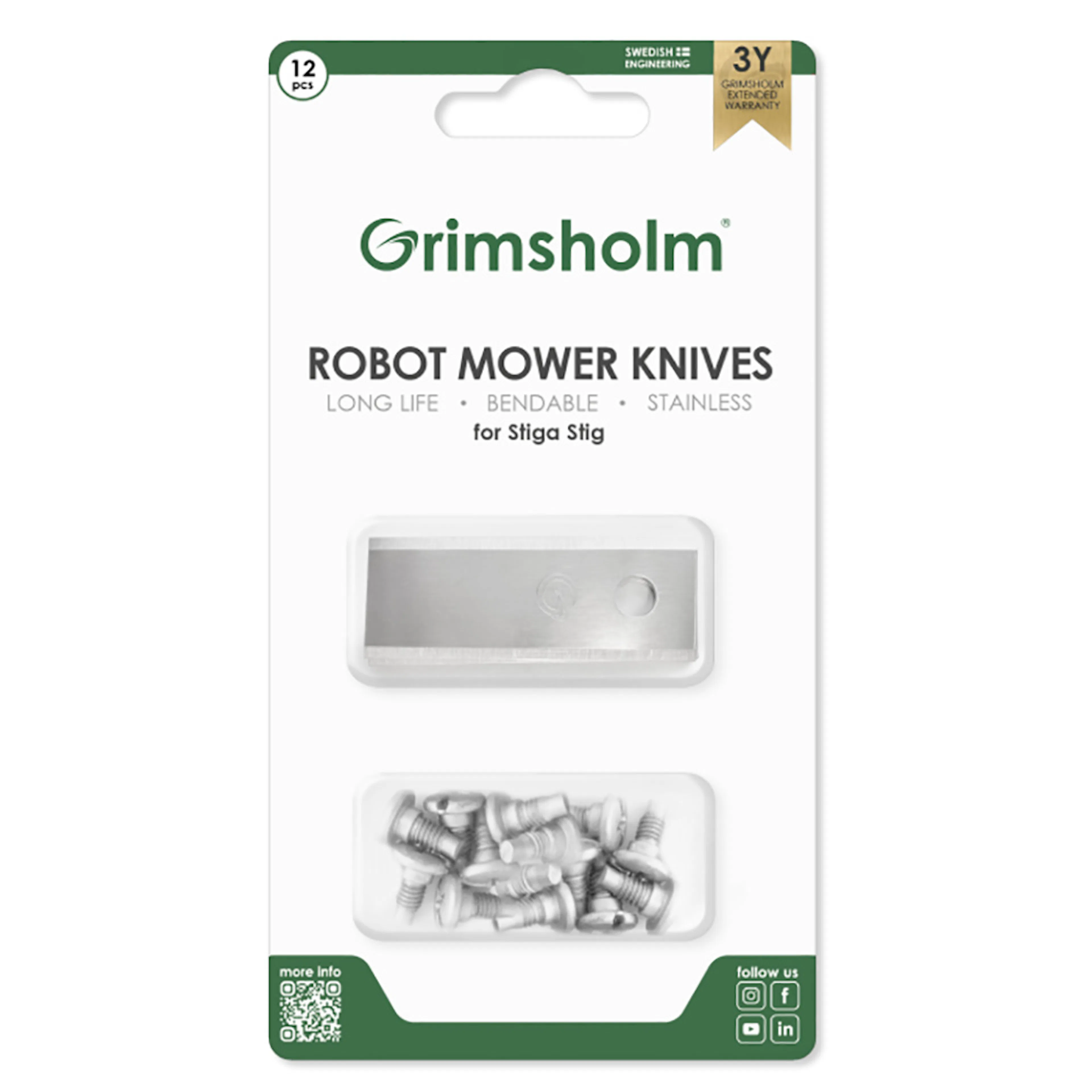 Knivar Grimsholm för Stiga 12 st