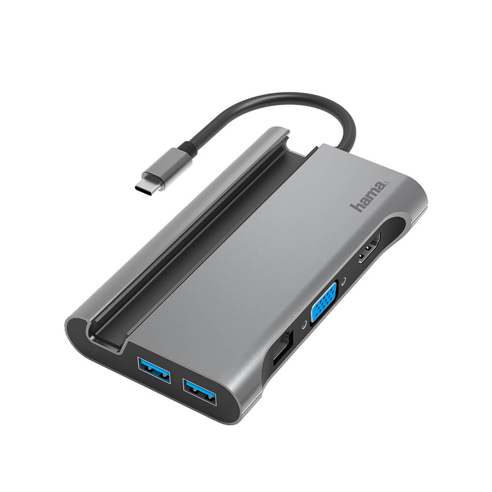 Dockningsstation Hama Usb-C 7X Portar Grå