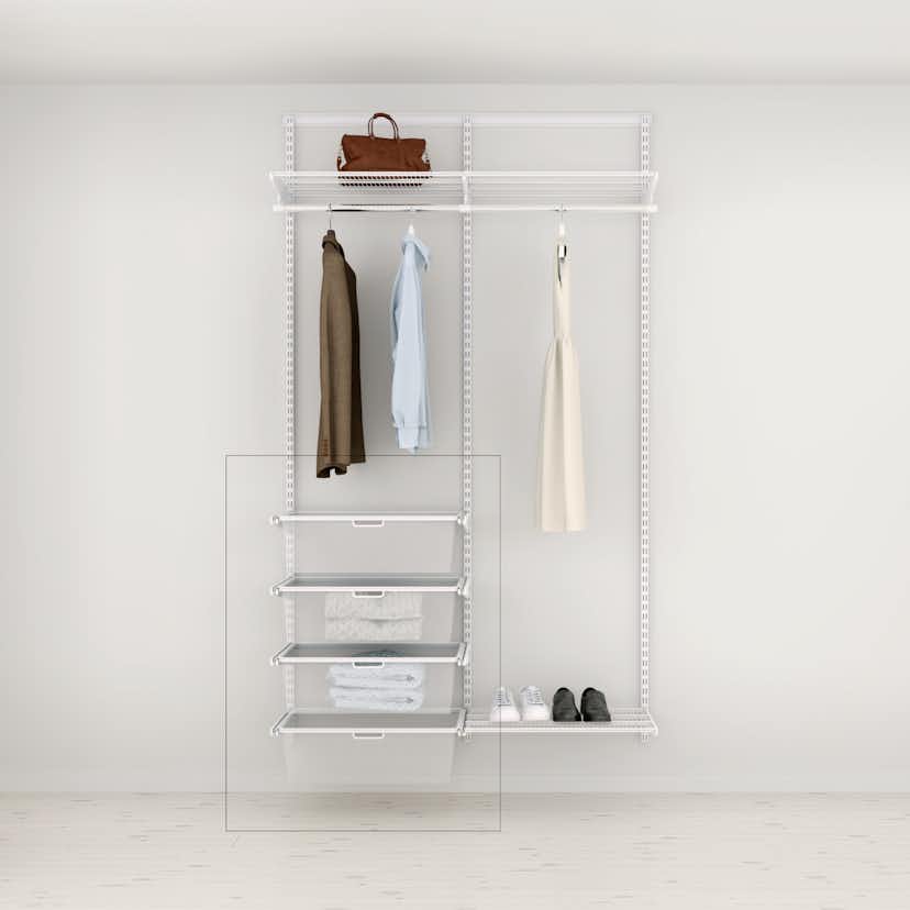 Tilläggslösning Elfa Ready Solution 60.2 Vit