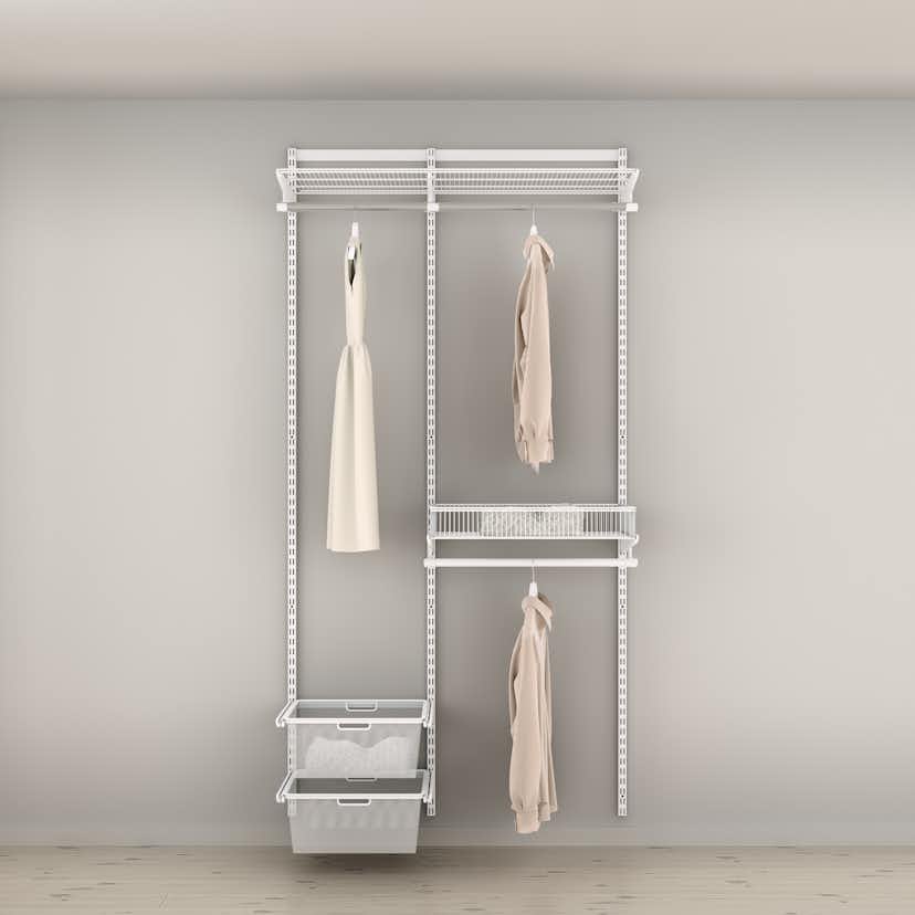 Garderobslösning Elfa Ready Solution Classic 11 Vit