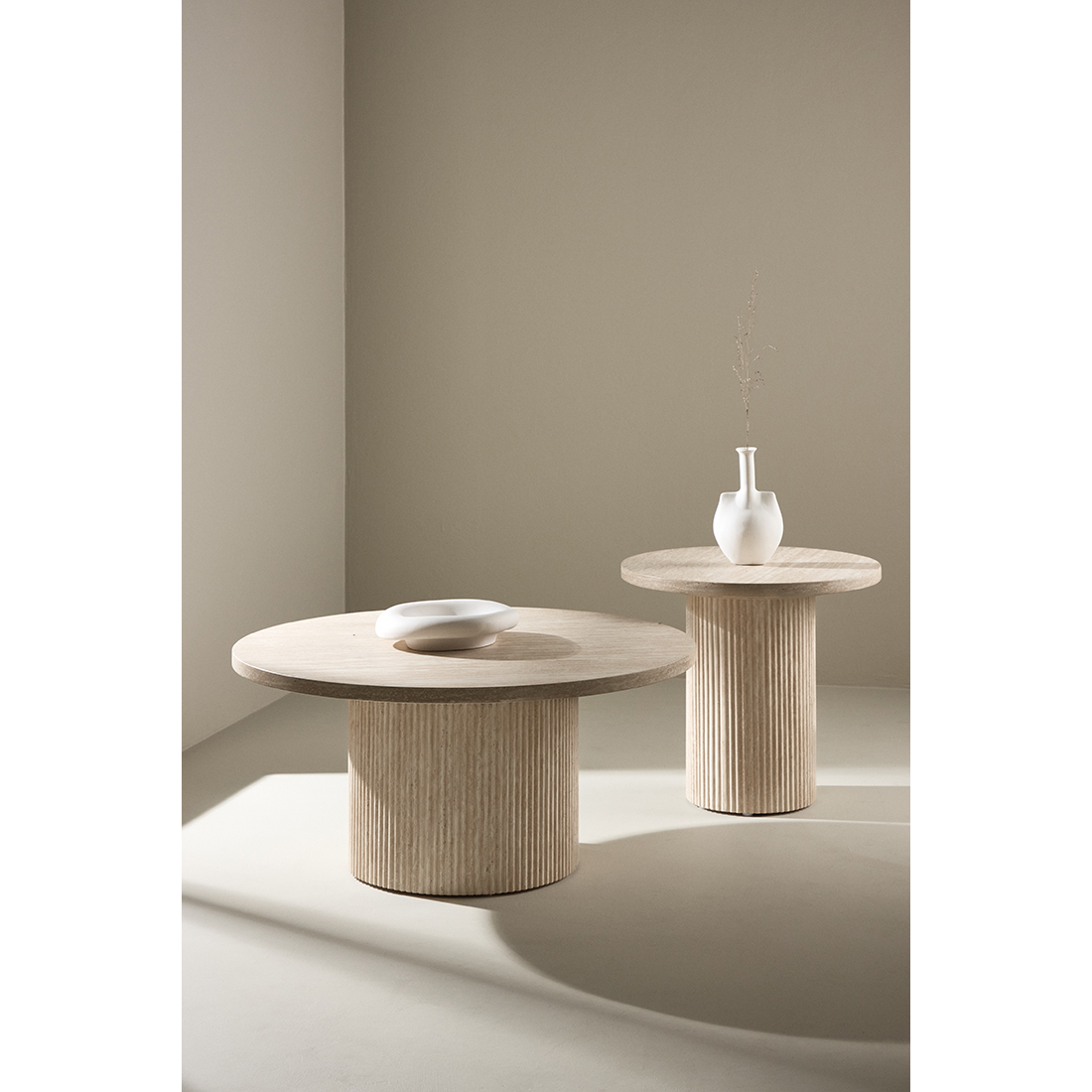 Soffbord Venture Home Härön Set Ø80 cm & Ø50 cm