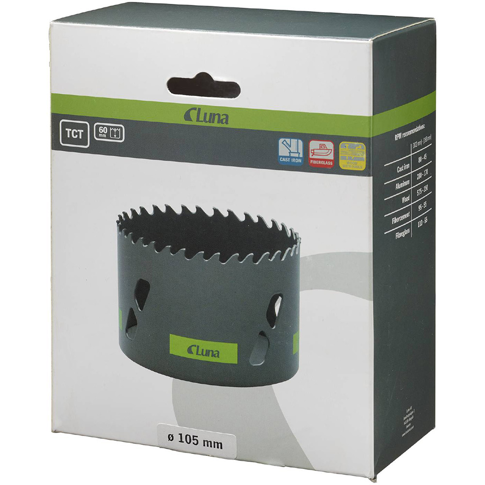 Tättandad Luna Tools hålsåg TCT