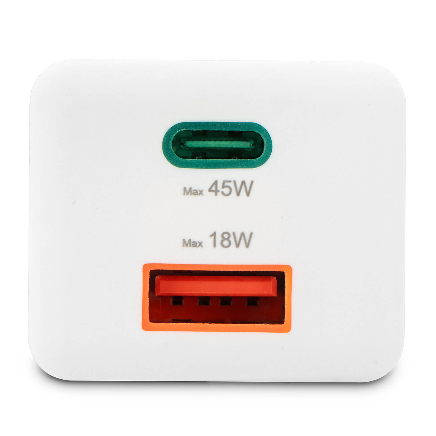 Laddare HAMA 1x USB-C 1x USB-A GaN 45W Vit