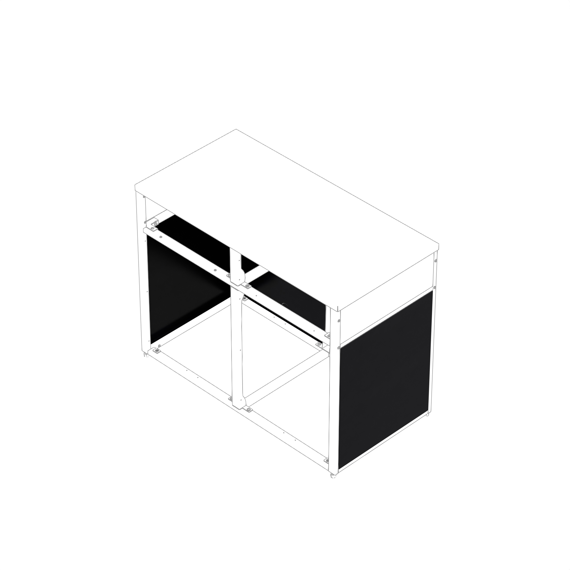 Täcksidor Skotte Kitchen 1208  Svart 4-Pack 650mm Till Utekök