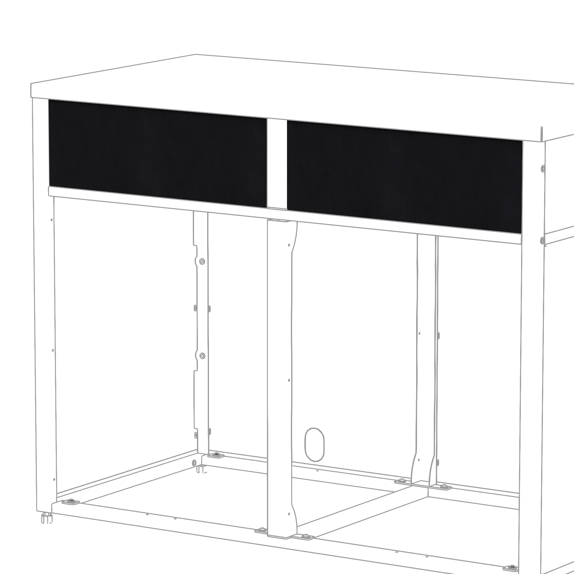 Frontpanel Skotte Kitchen 538 Svart 180 mm Till Utekök