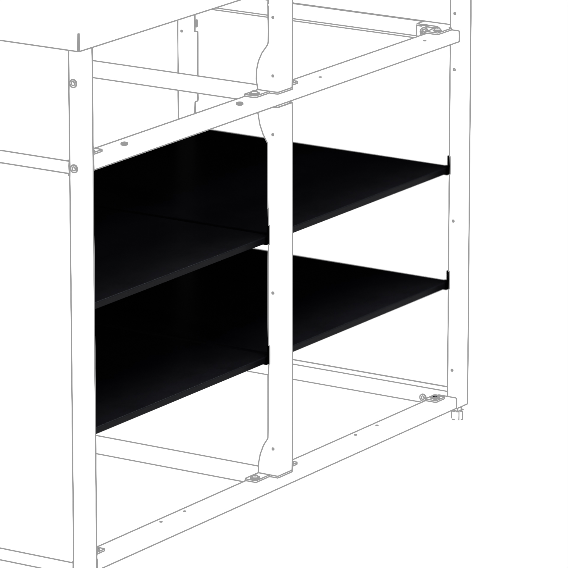 Hyllplan Skotte Kitchen 538  Svart 1 st Till Utekök