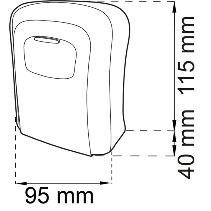 Nyckelskåp Habo 103 Stål för Väggmontering