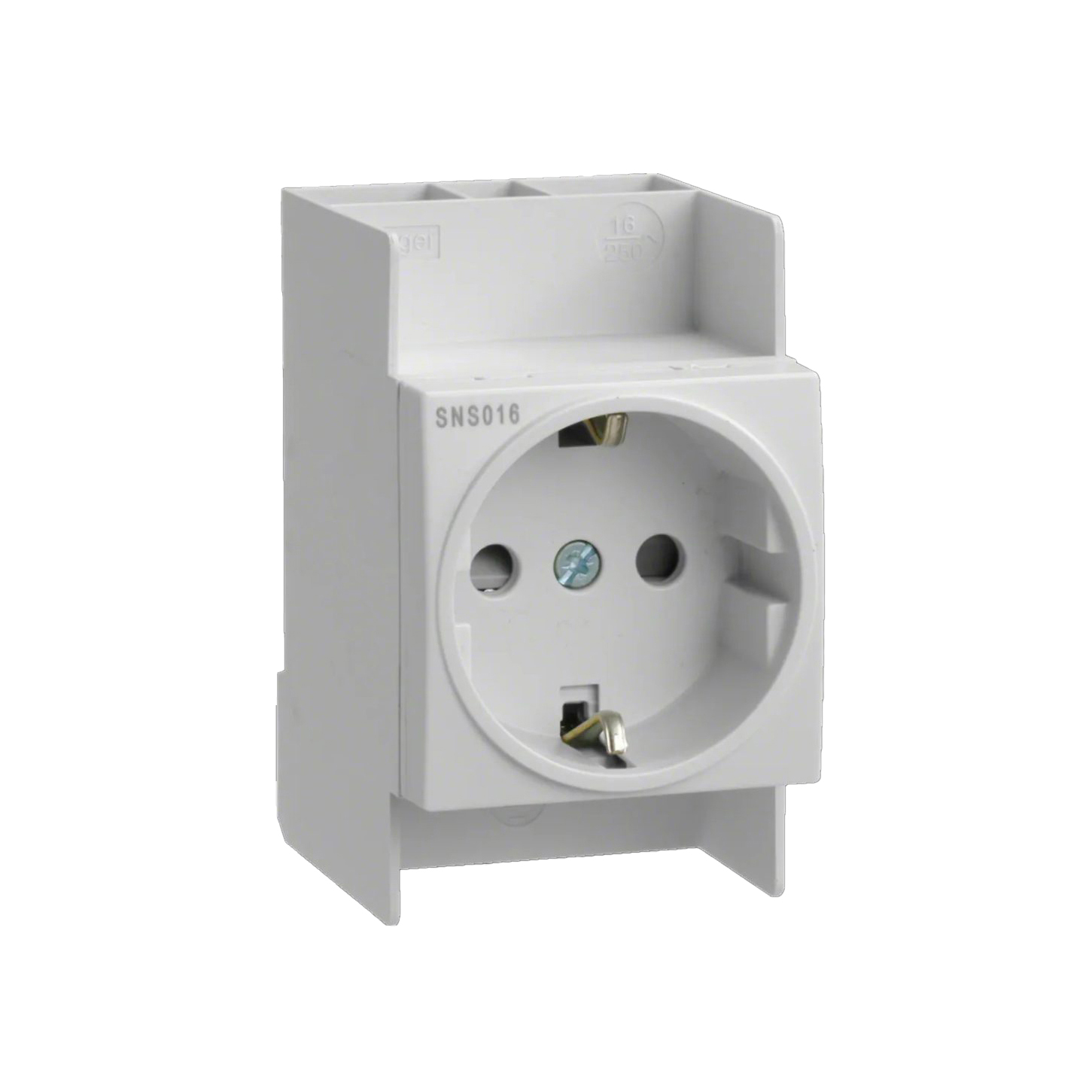 Vägguttag Hager Jordat 1-vägs 230 V 10/16 A för Normcentraler