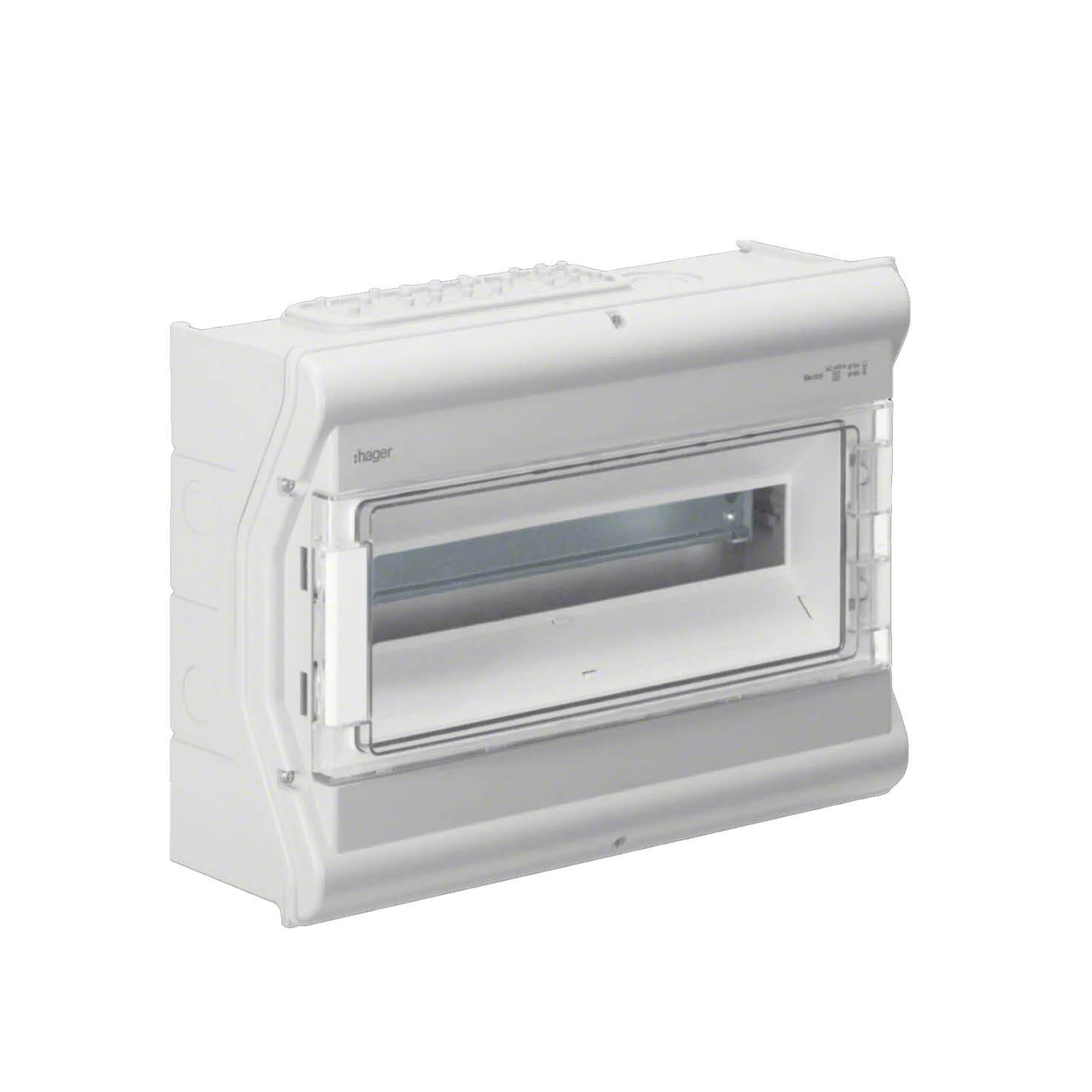 Plastkapsling Hager Vector Utanpåliggande för Inomhusmontering IP65