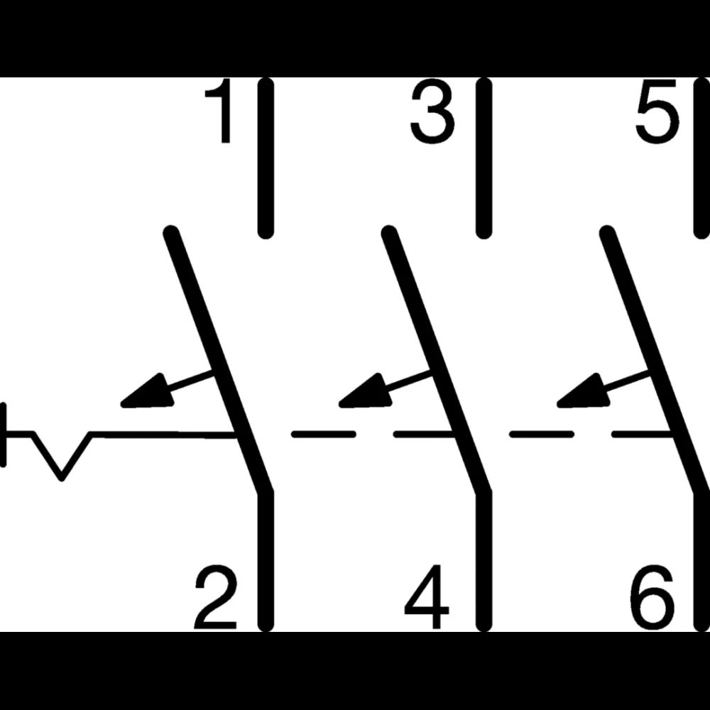 Dvärgbrytare Hager 3-polig med D-karakteristik Brytförmåga 10 kA