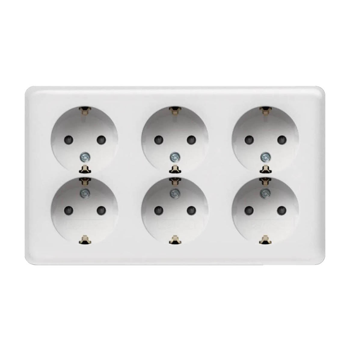 Vägguttag Hager Utanpåliggande Jordade Vit RAL 9010