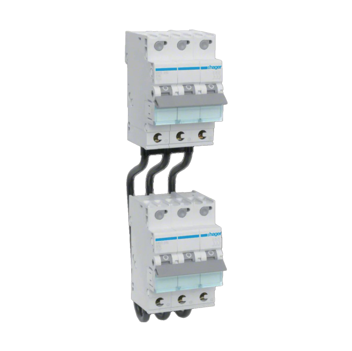 Överkopplingsbygel Hager med Radavstånd 125 mm för Gamma/Vector/Golf/Volta/FW-kapslingar