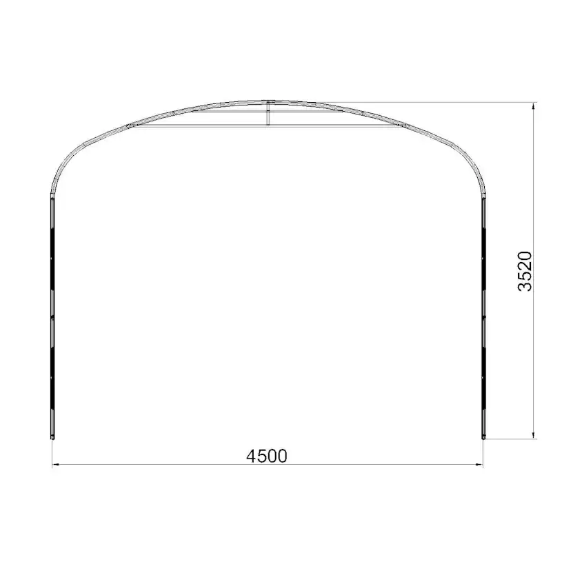 Garagetält Prohall G500 4,5x13 m Grå