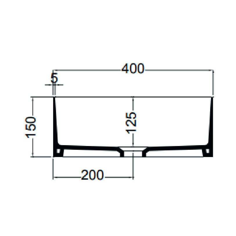 Tvättställ Lavabo Mate Slim 400x400 mm