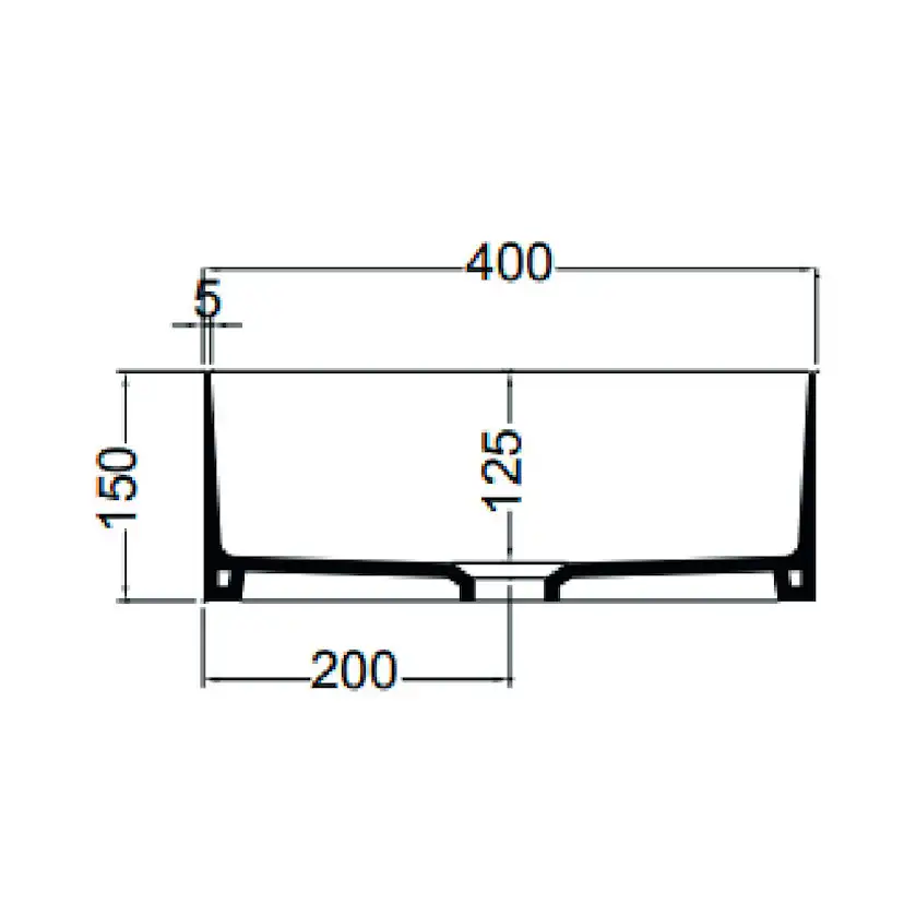 Tvättställ Lavabo Mate Slim 400x400 mm