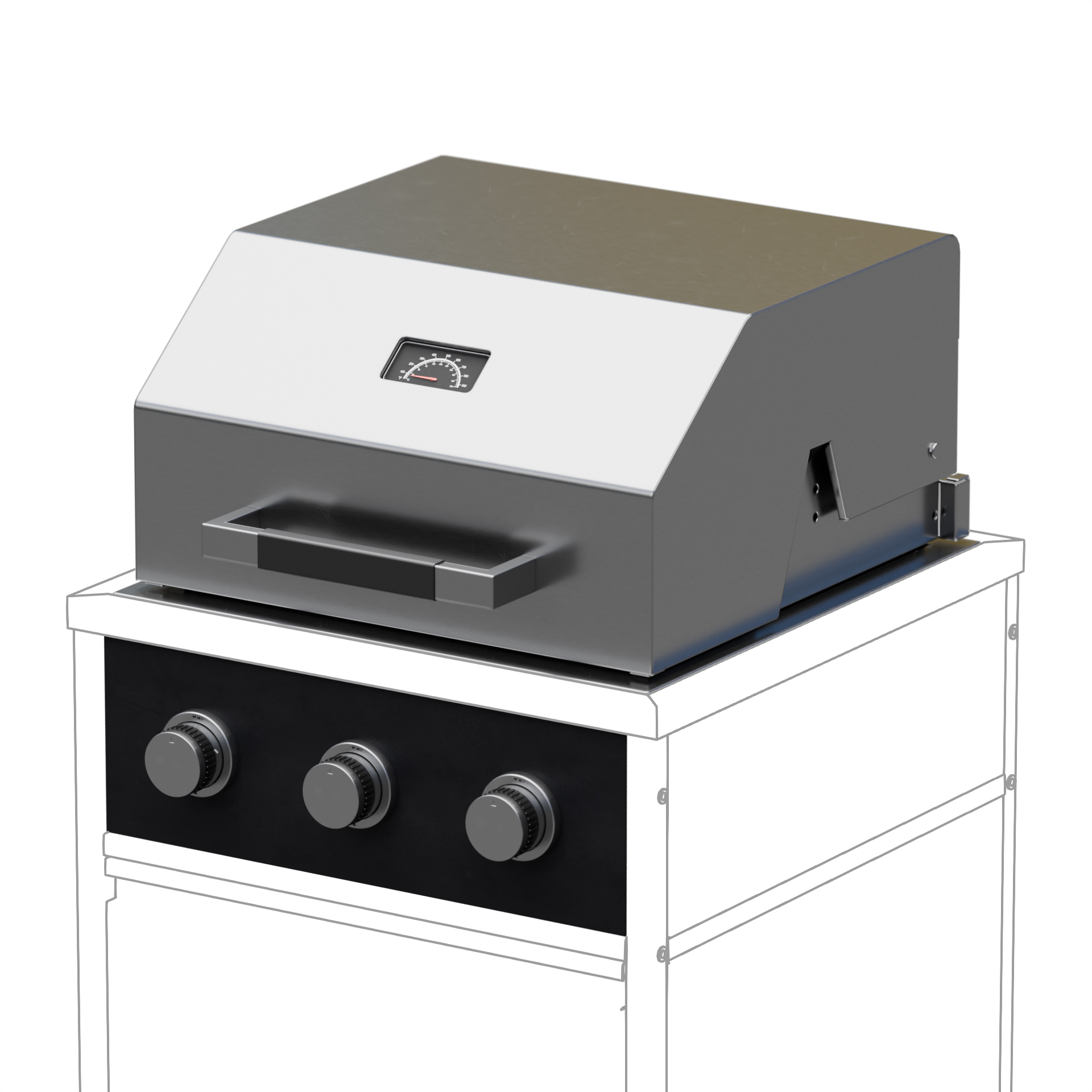 Gasolgrill Skotte Kitchen Rostfri 3 Brännare Till Utekök