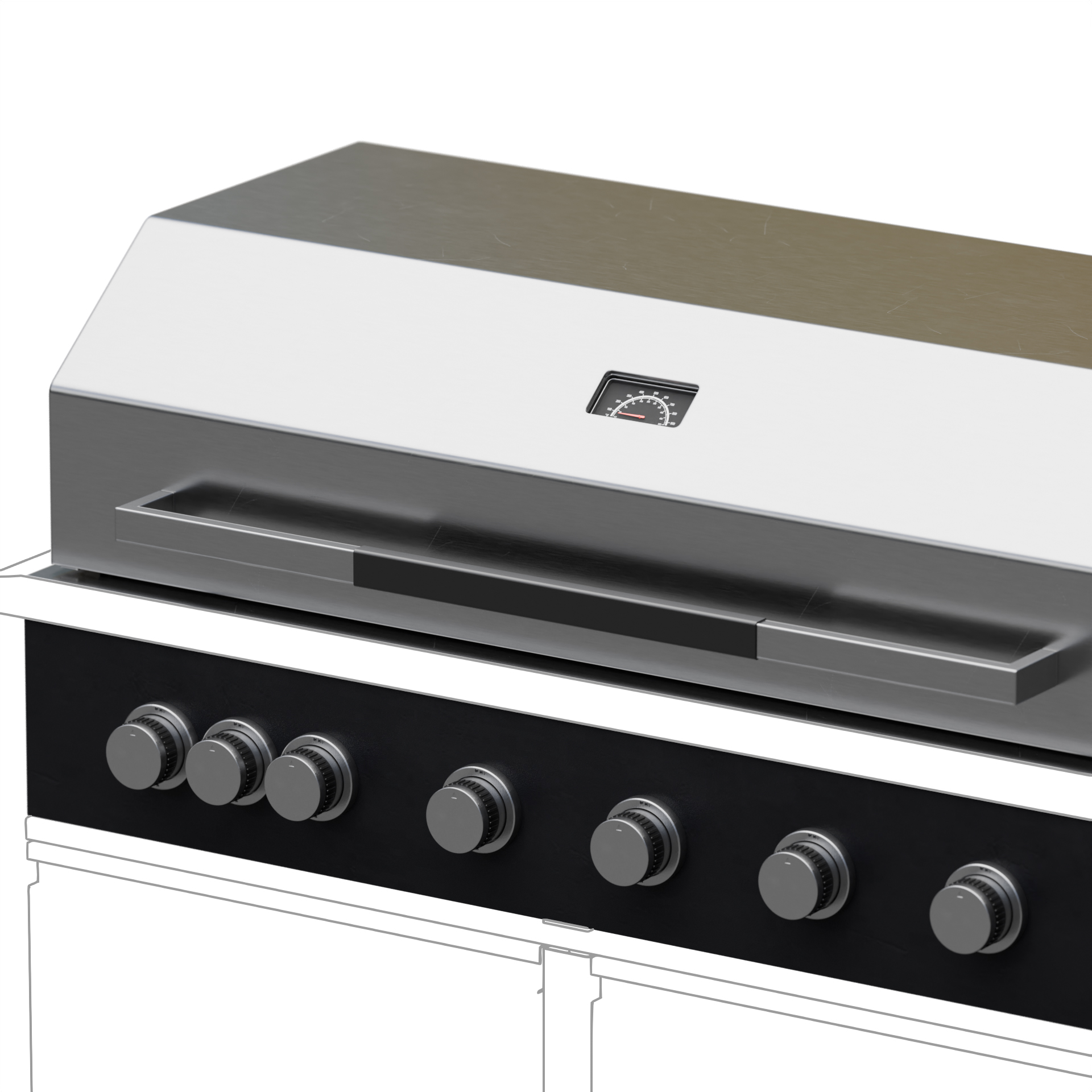 Gasolgrill Skotte Kitchen Rostfri 6 Brännare Till Utekök