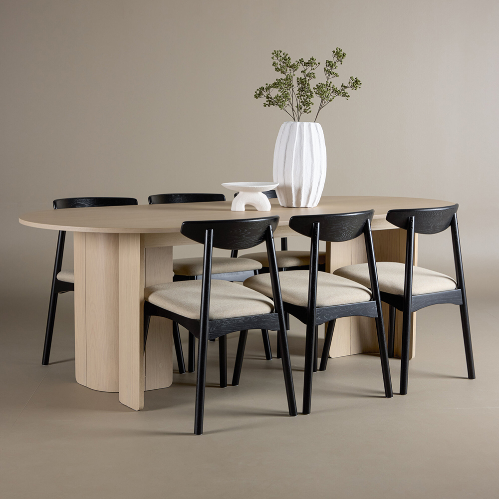 Matgrupp Venture Home Tyresö 220x100 cm med 6 Ven Stolar