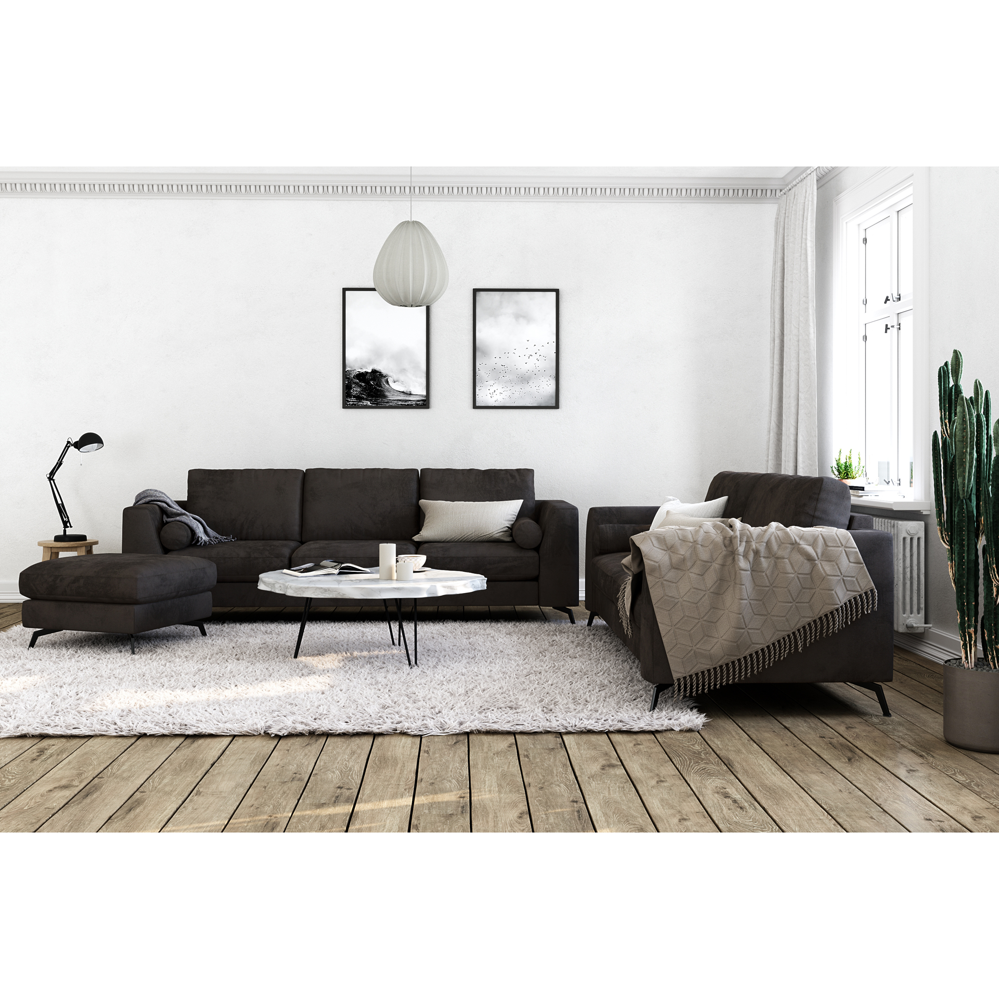 3-sitssoffa Scandinavian Choice Ocean Lyx 222 cm inkl Sittkuddar